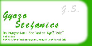 gyozo stefanics business card